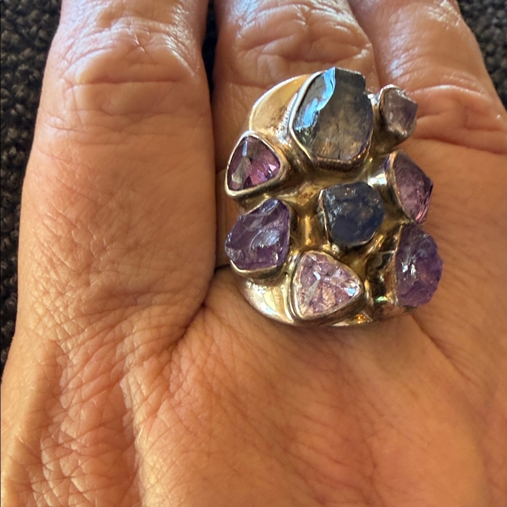 Lilly Barrack Adjustable Silver Multi-Stone Ameth… - image 6